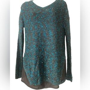 Apt9 sequin sweater with attached tank